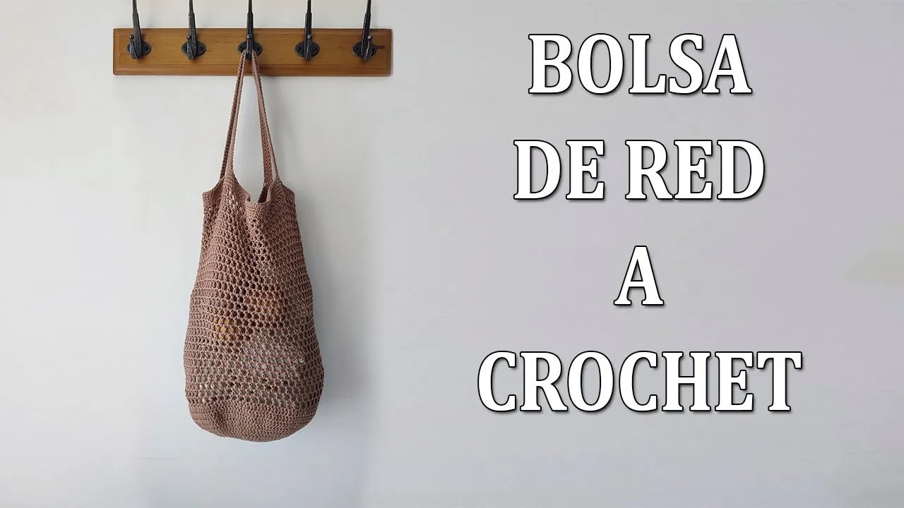 CÓMO HACER UNA BOLSA DE RED A CROCHET FÁCIL Y ECOLÓGICA PARA LLEVAR A LA COMPRA, A LA PLAYA,...