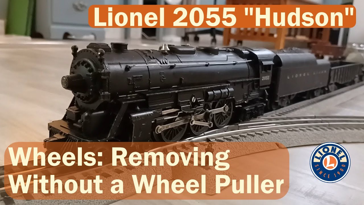 Как починить поезд Lionel после войны, 2055, Гудзон. Снятие, выравнивание и замена колёс.