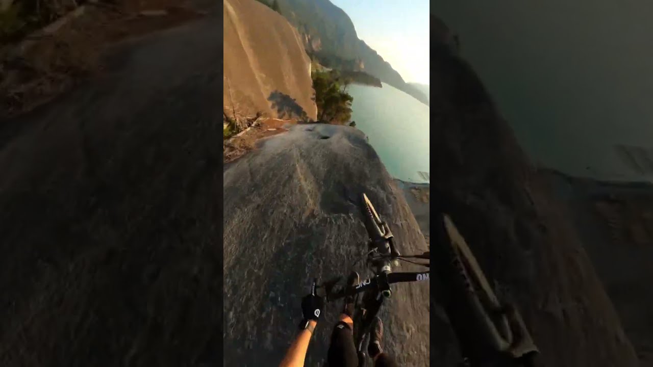Mountain Biker rides down a cliff! #bike #mtb #mountainbiking