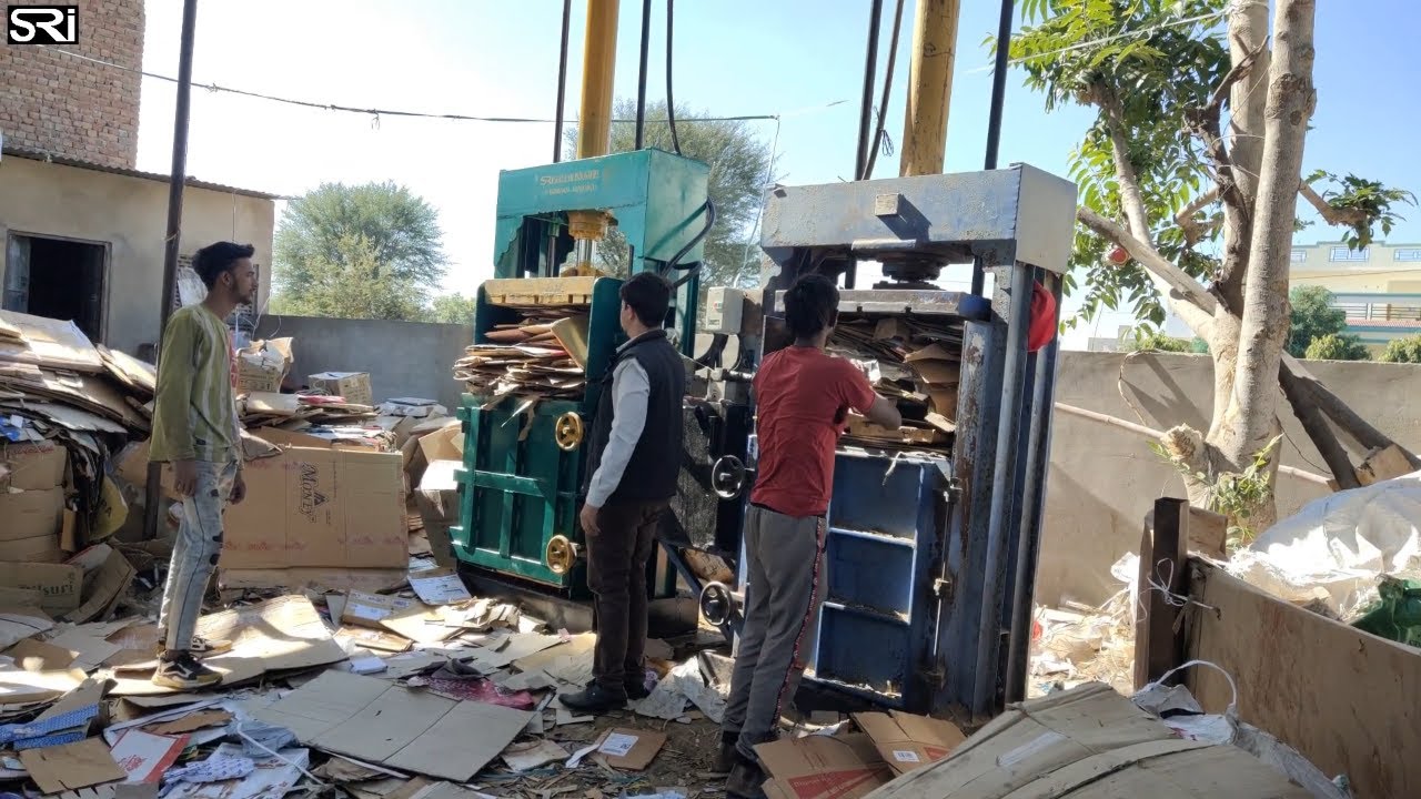 Waste Cartoon Press Machine | Gatta Press Machine, Cardboard press machine, Best business ideas