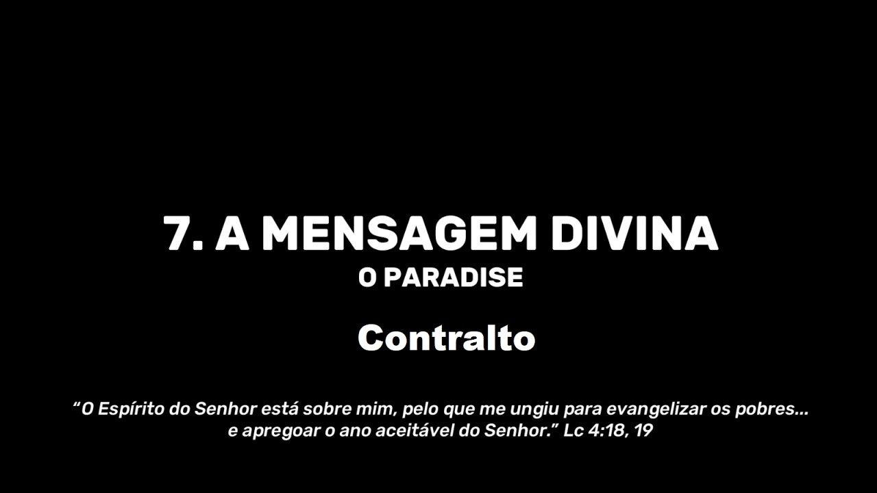 7. A Mensagem divina - Contralto