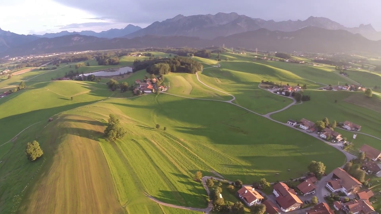 Copterflug im Urlaub 2016 über Hopferau  Wiedemen Allgäu