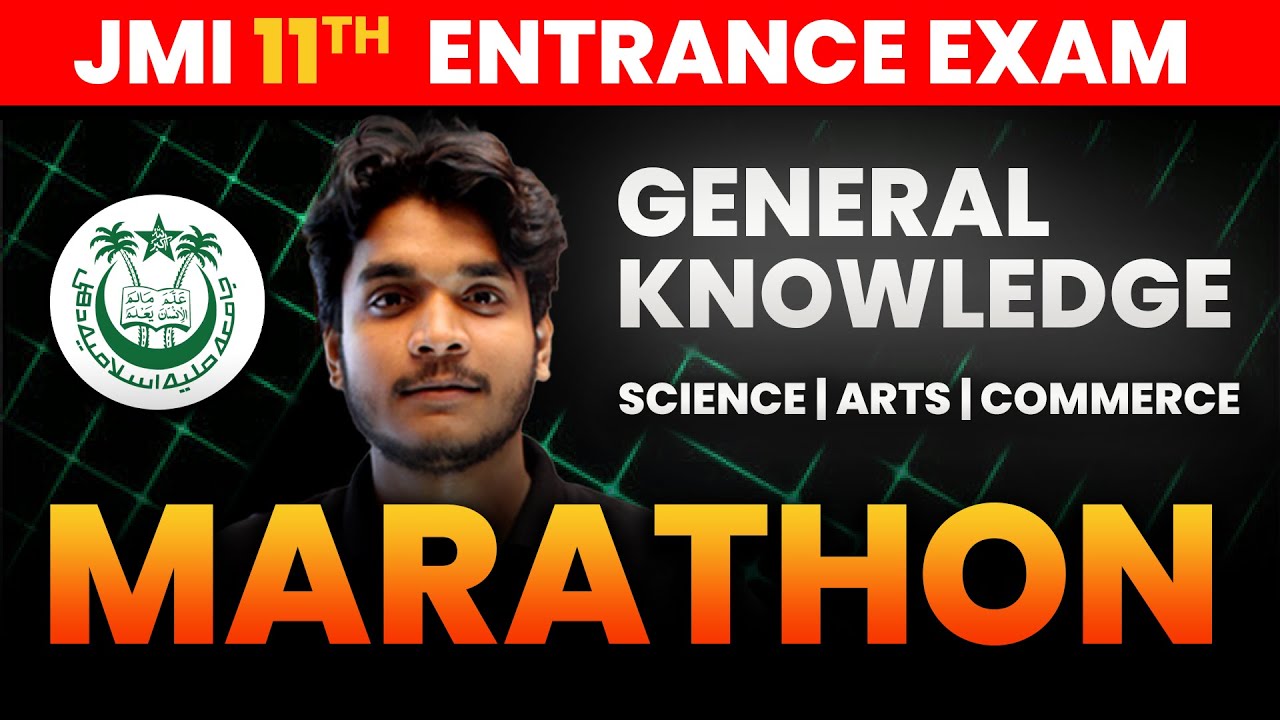 Jamia Class 11th Science Entrance Exam 2024 | GK Marathon | Most Expected Question | Complete Course
