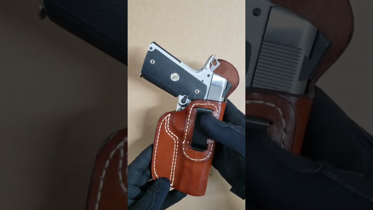 Azula Gun Holsters Leather IWB, Appendix Carry Inside The Waistband Holster For Colt 1911 Pistols