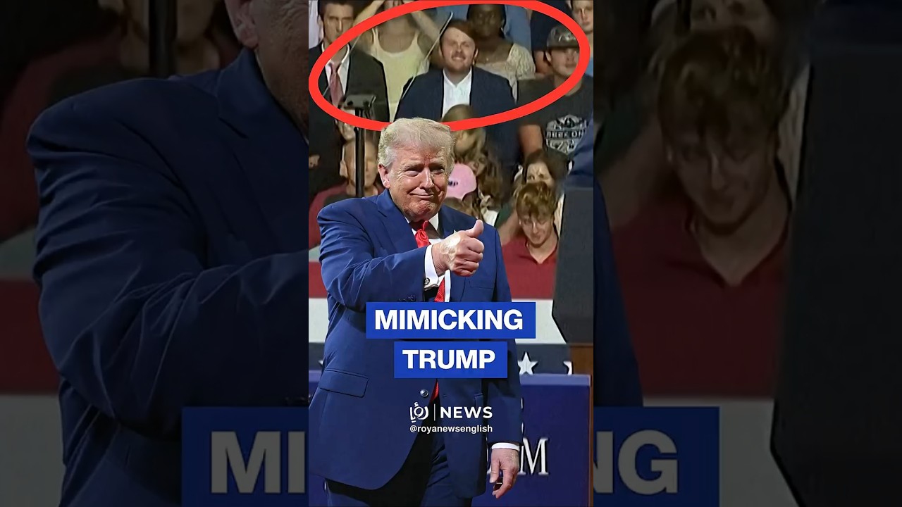 Rally attendee appears to mimic President Trump during Georgia speech