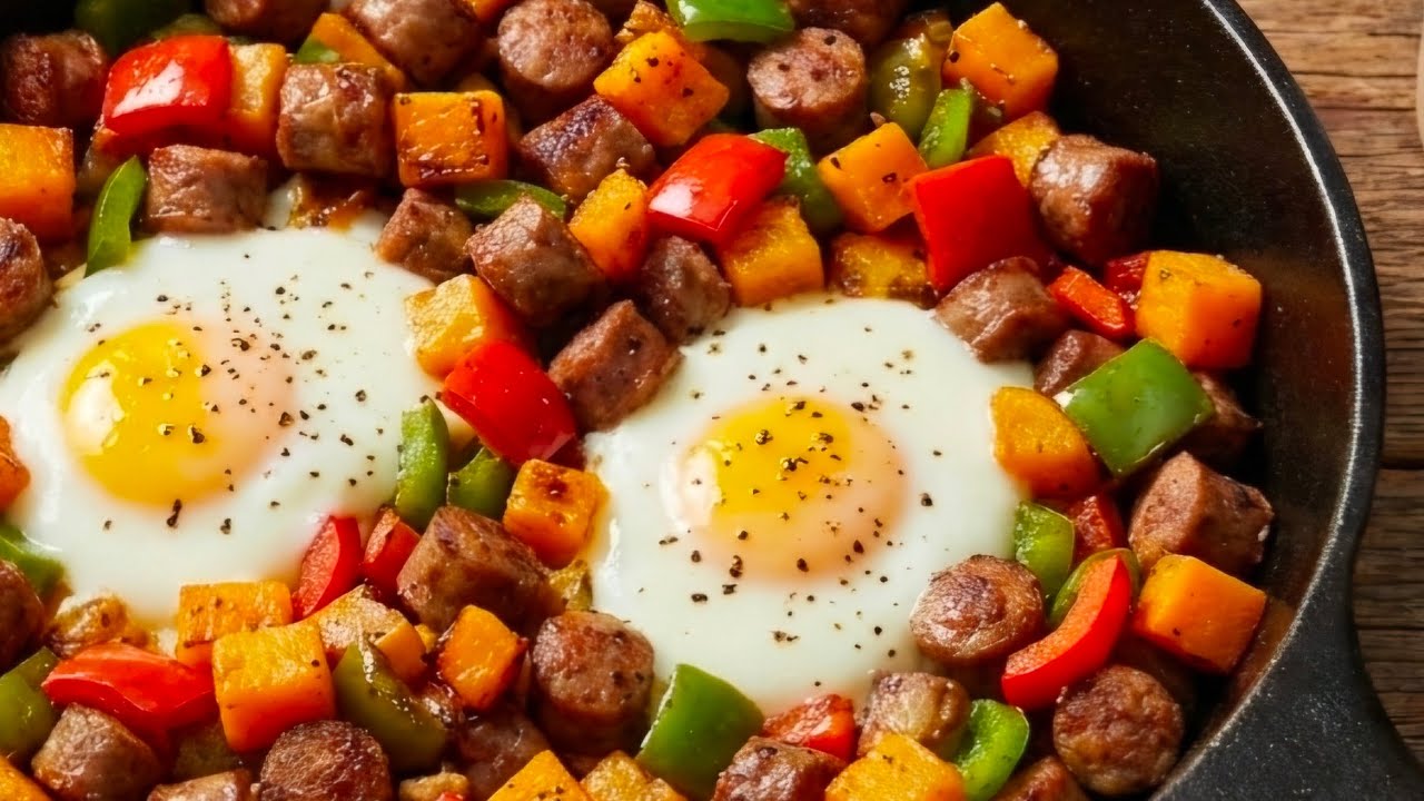Don’t Skip Breakfast — Make This Instead | Sausage Egg Sweet Potatoes Hash Recipe