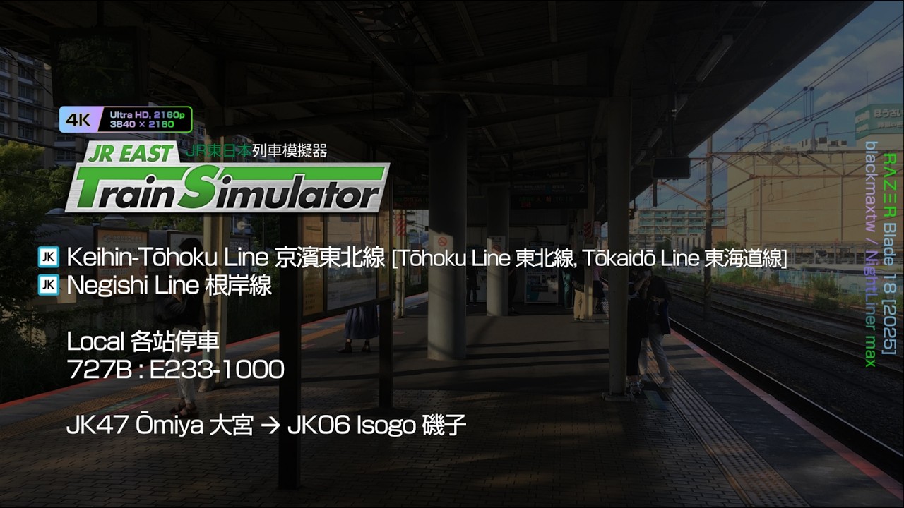 JRETS | Keihin-Tōhoku · Negishi Line 京濱東北 · 根岸線 Local 各站停車 727B