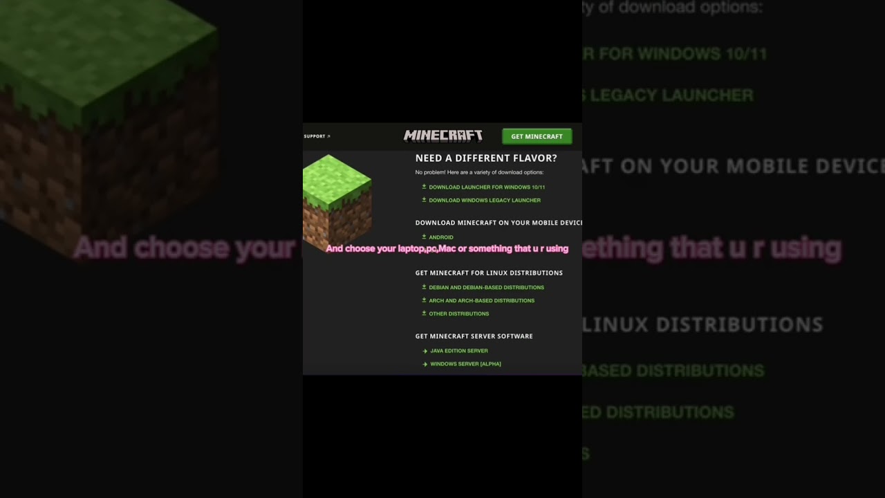 How to get Minecraft on Minecraft.net #shorts #minecraft
