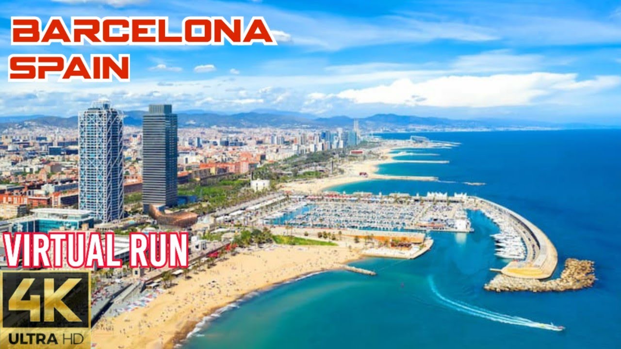 Virtual Run | Barcelona Beach Promenade | Treadmill Workout #046