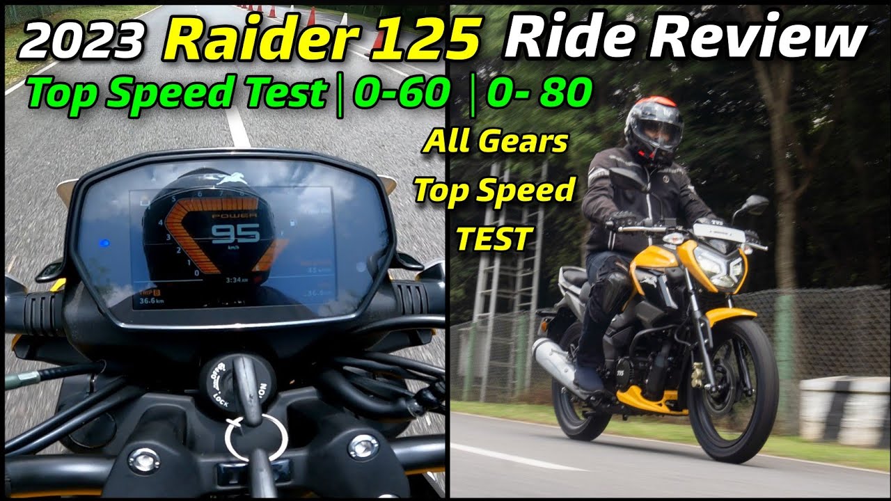 2023 TVS Raider 125 First Ride Review & Top Speed Test || 0-60 | 0-80 || All Gears Top Speed Test ✅