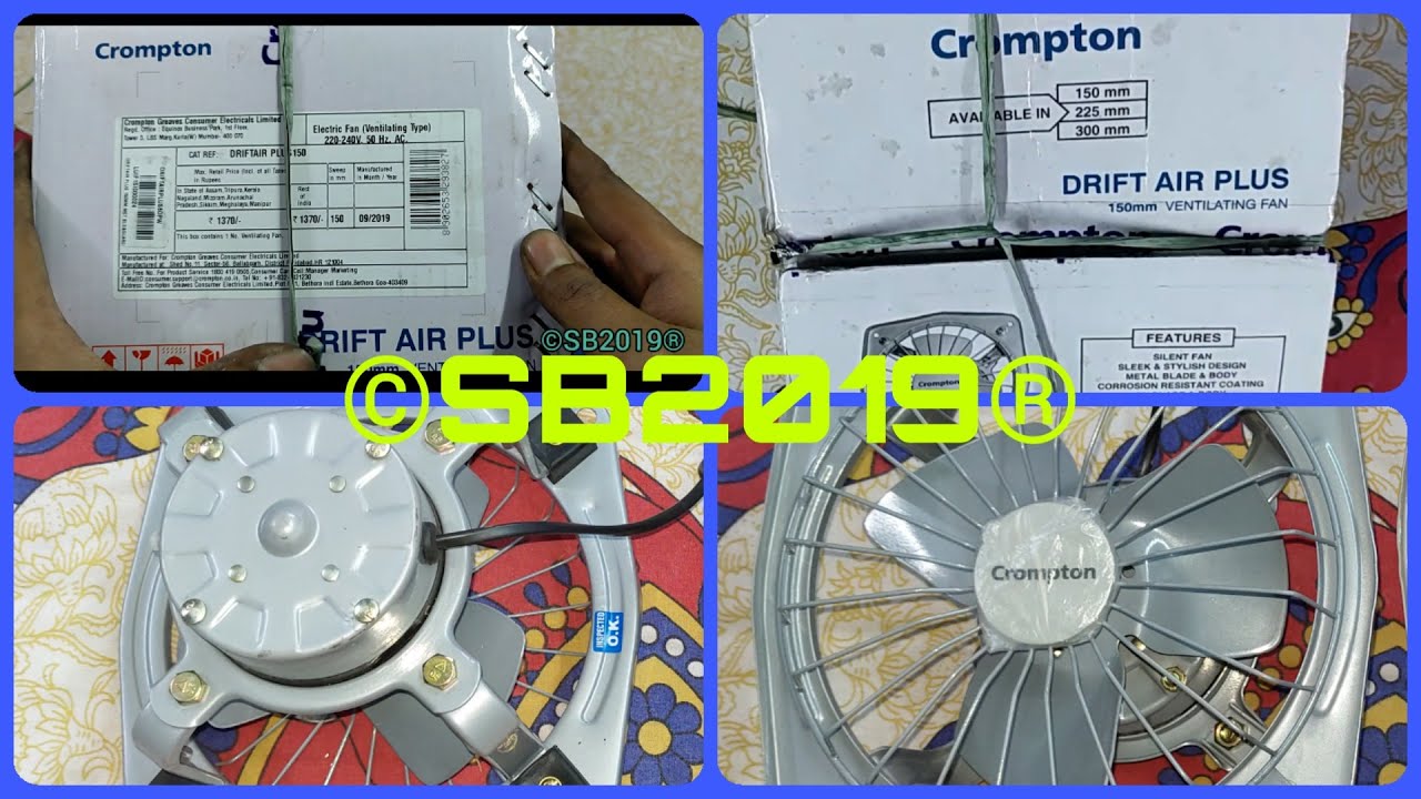 CROMPTON DRIFT AIR 6 (150MM) EXHAUST FAN UNBOXING, INSTALLATION & REVIEW