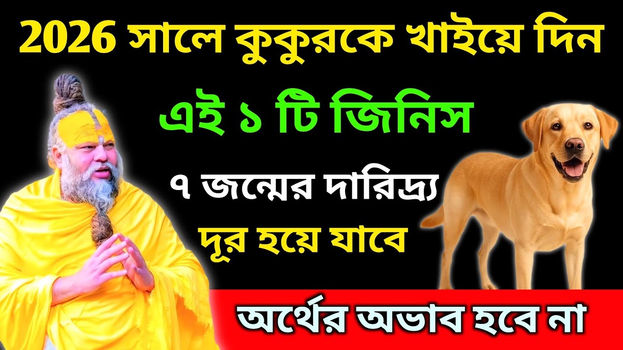 2026 সালে কুকুরকে খাইয়ে দিন এই ১টি জিনিস- ৭ জন্মের দারিদ্র্য দূর হয়ে যাবে।