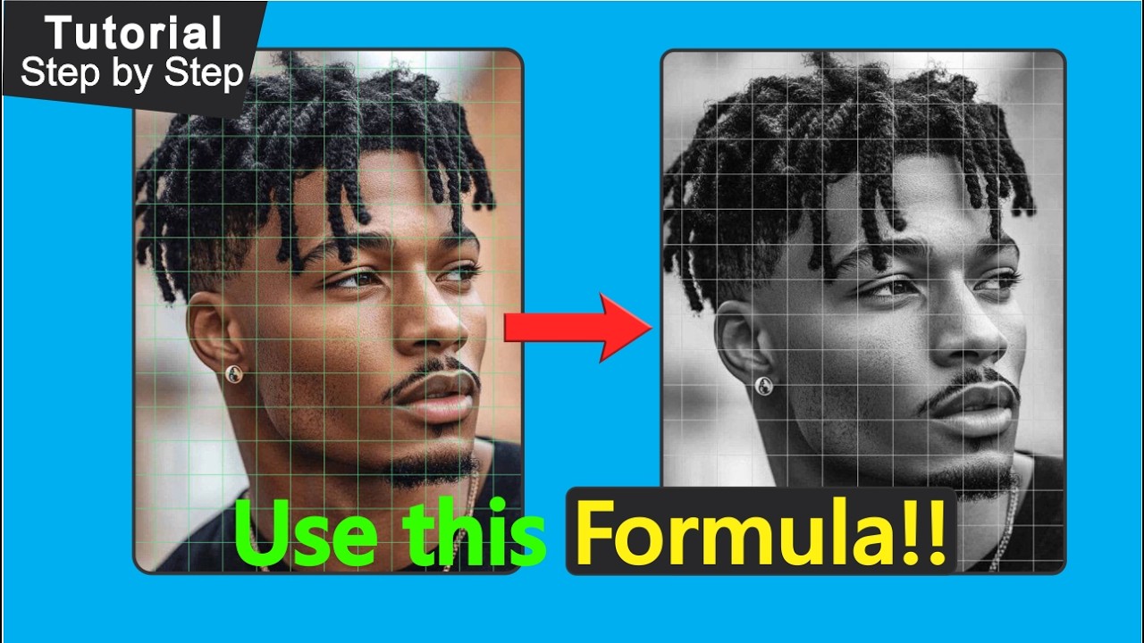 SIMPLE WAY TO CHANGE YOUR REFERENCE TO BLACK BEFORE DRAWING #logooarts