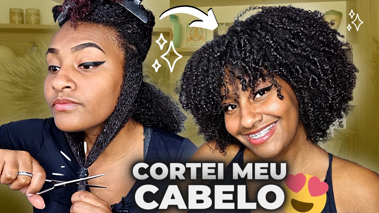 COMO EU CORTO MEU CABELO CRESPO SOZINHA