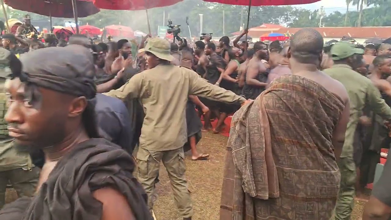 Otumfour Osei-Tutu 11 celebrating Asantehemaa Nana Konadu Yiadom 11 funeral at Manhyia 