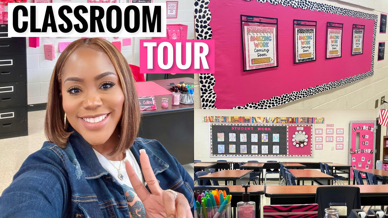 Hot Pink Classroom Tour 2025! 💖 High School English Classroom & Organization Tips