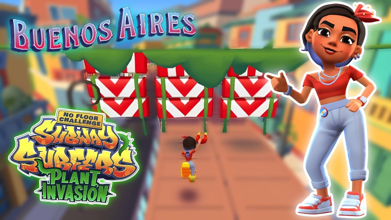 NEW NO FLOOR CHALLENGE : PLANT INVASION IN BUENOS AIRES 2023 - SUBWAY SURFERS UPDATE PARIS 2024