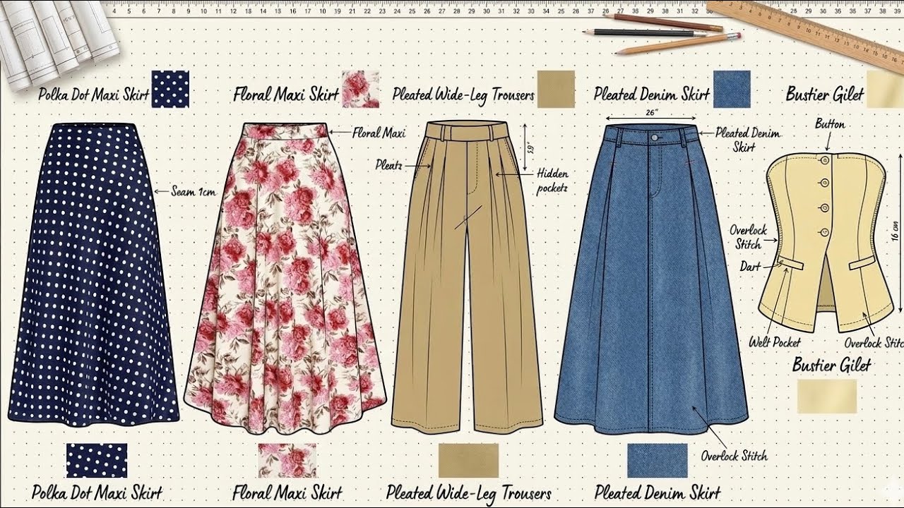 Summary of basic skirt design skills 👗✂️🪡