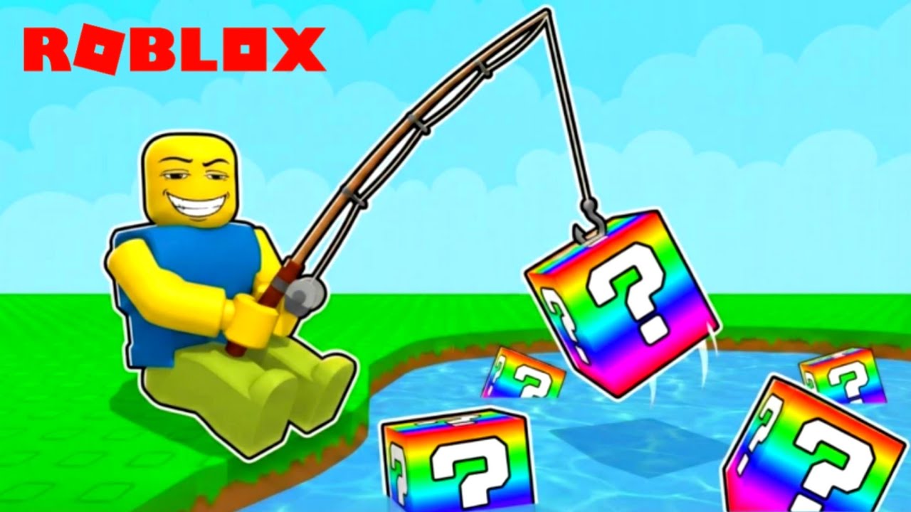 Memancing Lucky Block Bisa Dapet Brainrot Cuy.! Fish For Lucky Blocks Roblox