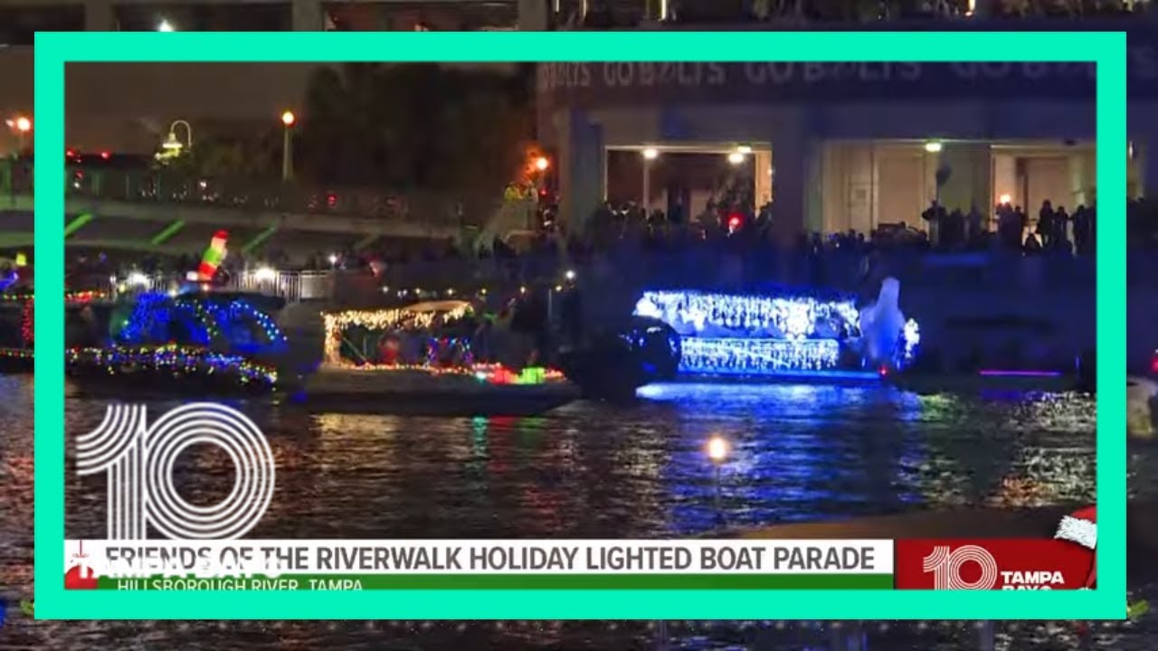 Holiday Lighted Boat Parade cruises through downtown Tampa