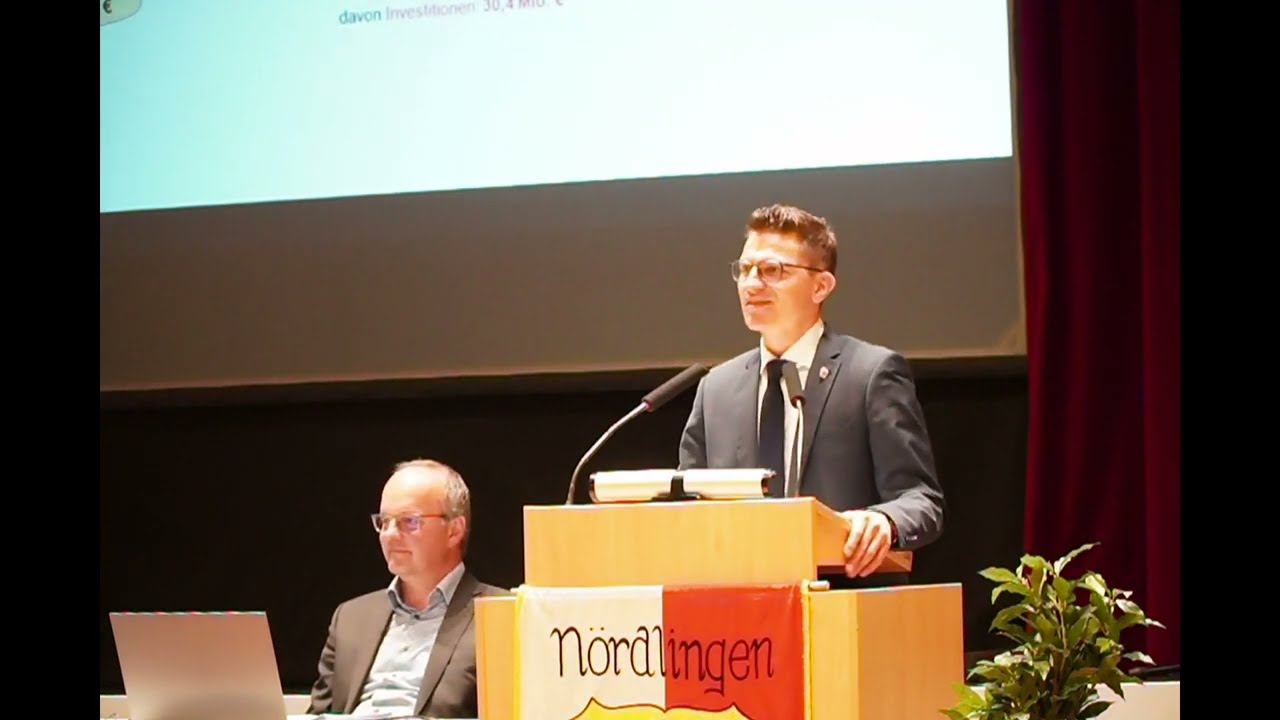 Stadt Nördlingen - Haushaltsrede 2024 des Oberbürgermeisters David Wittner