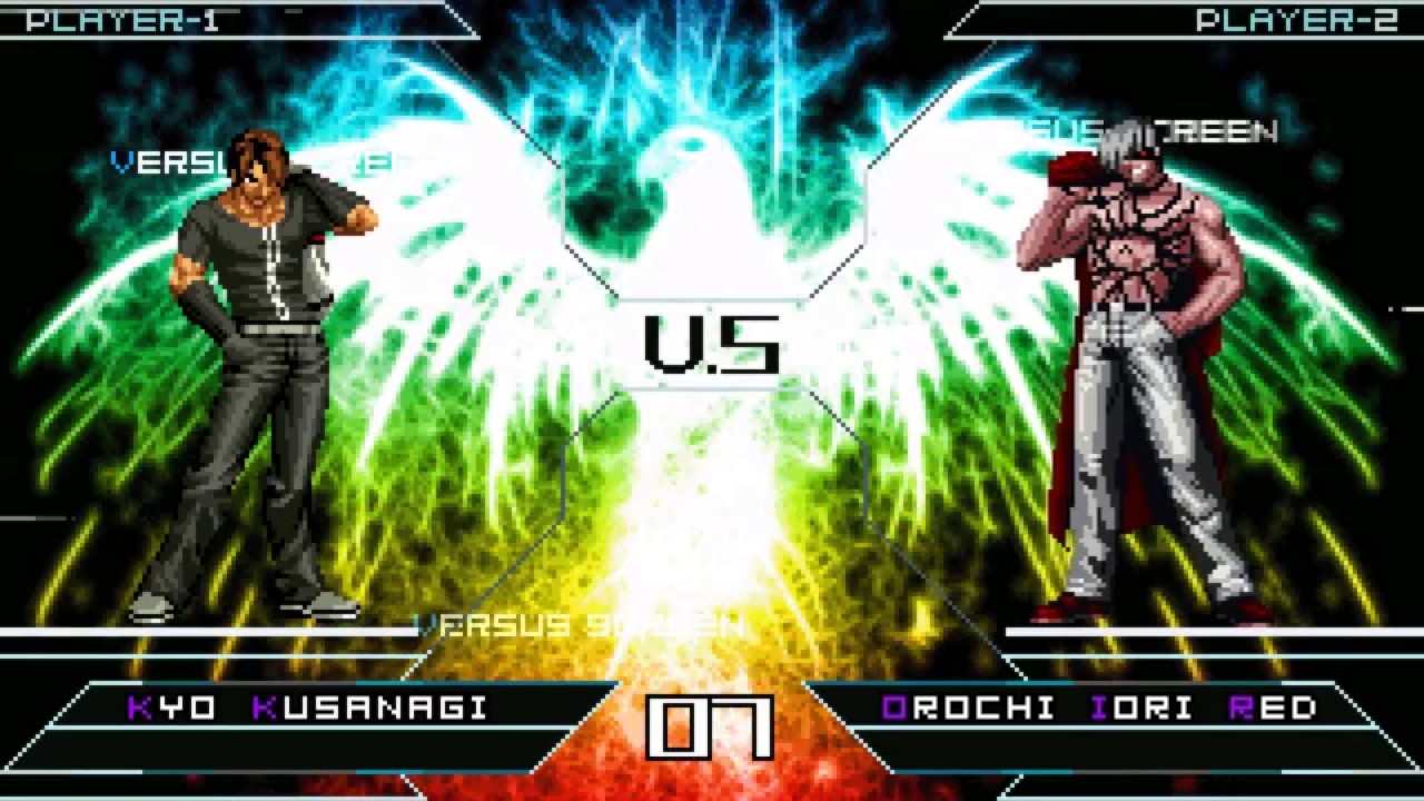 [KOF Mugen] CT Team VS Orochi Iori Red Purple White Flamme & Bloo