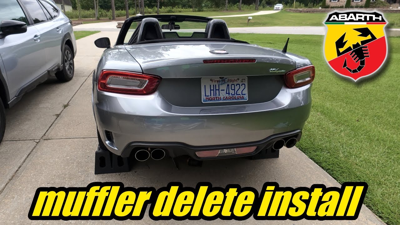 Abarth Spider Exhaust Install - Straight Pipe