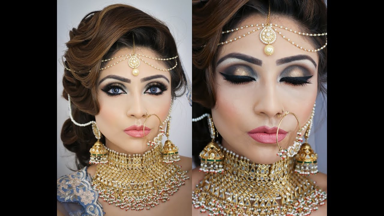 Beautiful Bridal Makeup Tutorial | Smokey Eye Makeup For Indian/ Pakistani/ Arabic/ Bengali brides
