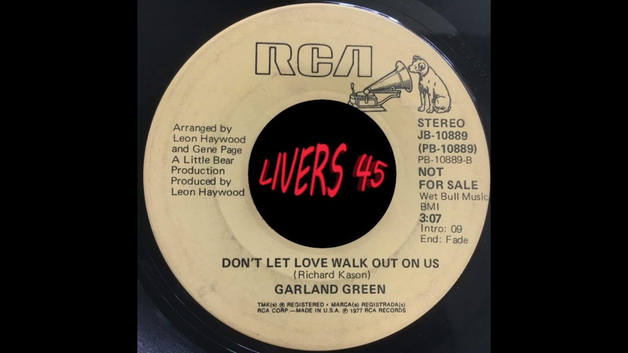 GARLAND GREEN~DONT LET LOVE WALK OUT ON US~R C A   Copy