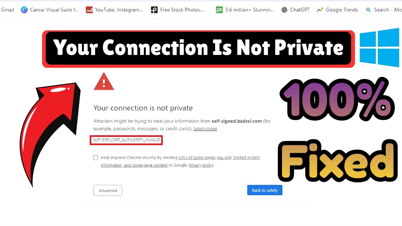 Как исправить ошибку «Ваше соединение не защищено» в любом браузере (ПК с Windows)