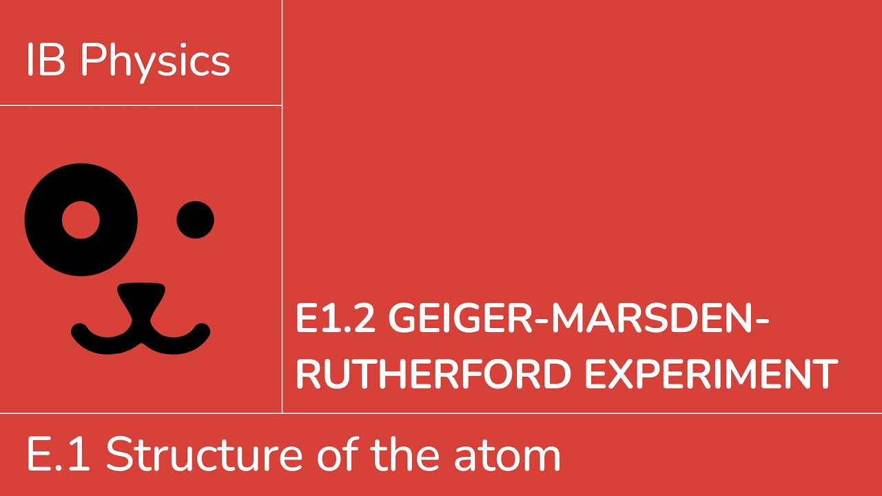 E1.2 Geiger Marsden Rutherford experiment [IB Physics SL/HL]
