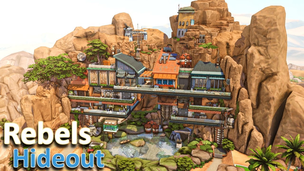 Rebels Hideout 🌄| JOURNEY TO BATUU | Star Wars | No CC | Stop Motion | Amazing Interior |THE SIMS 4