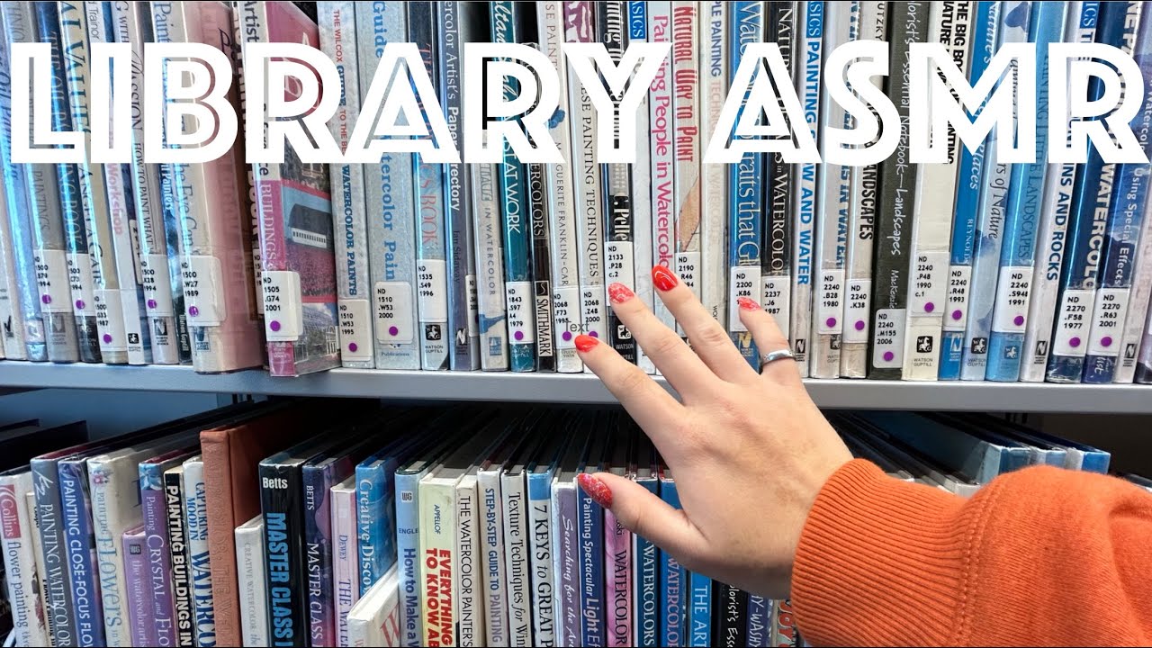 ASMR: In The Library: Tapping, Tracing, Scratching, on Books 📚