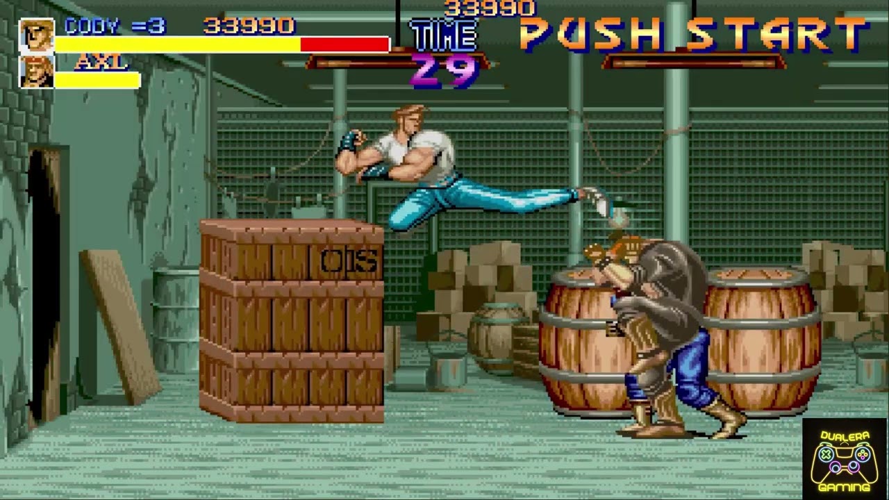 Final Fight | Cody Travers | Stage 1 Gameplay | Classic Capcom Beat ’Em Up (HD)