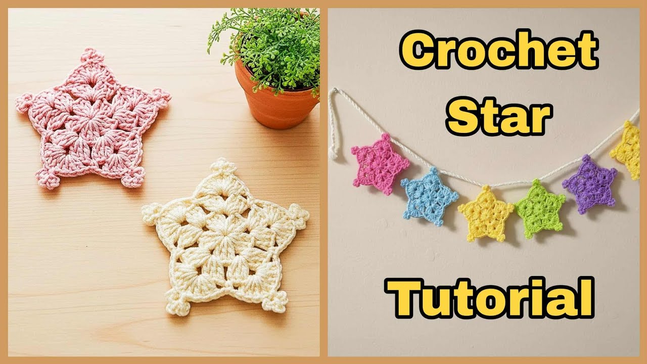 .Fast & Easy Star 💖 نجمة كروشيه سريعة : ديكور/كوستر