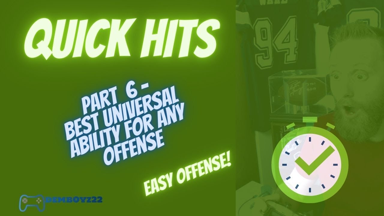 Best Offense Madden 21 Quick Hits