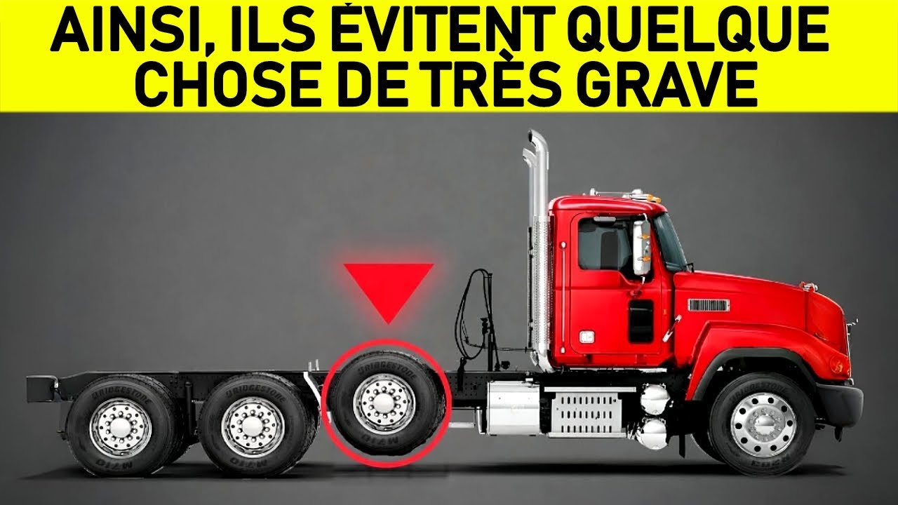 Pourquoi certaines roues de camions ne touchent-elles jamais le sol ?