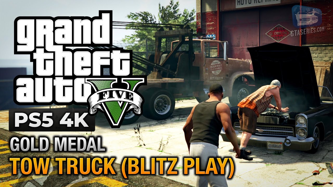 GTA 5 PS5 - Mission #39 - Tow Truck (Blitz Play) [Gold Medal Guide - 4K 60fps]