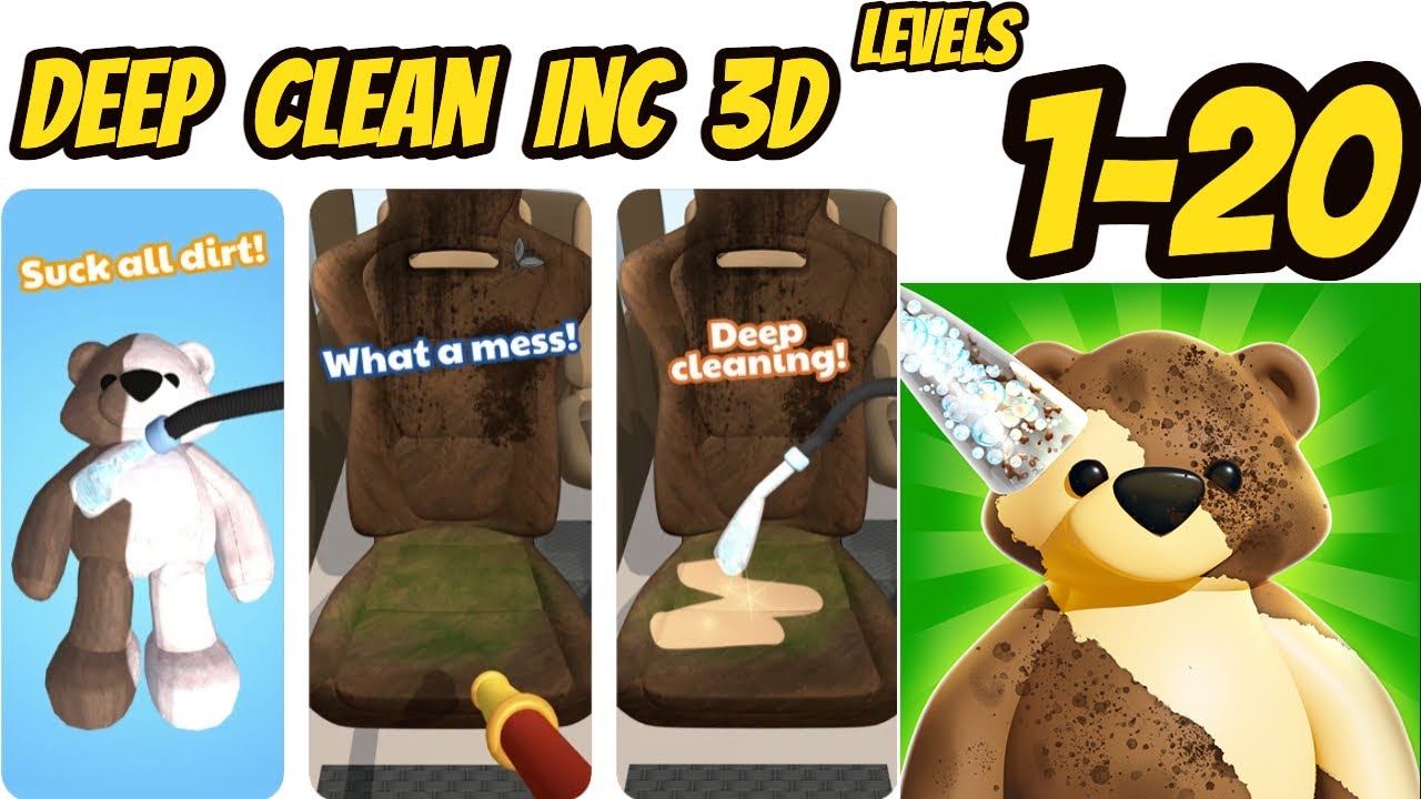 Deep Clean Inc 3D Game All levels 1-20 Gameplay Walkthrough (iOS-Android)