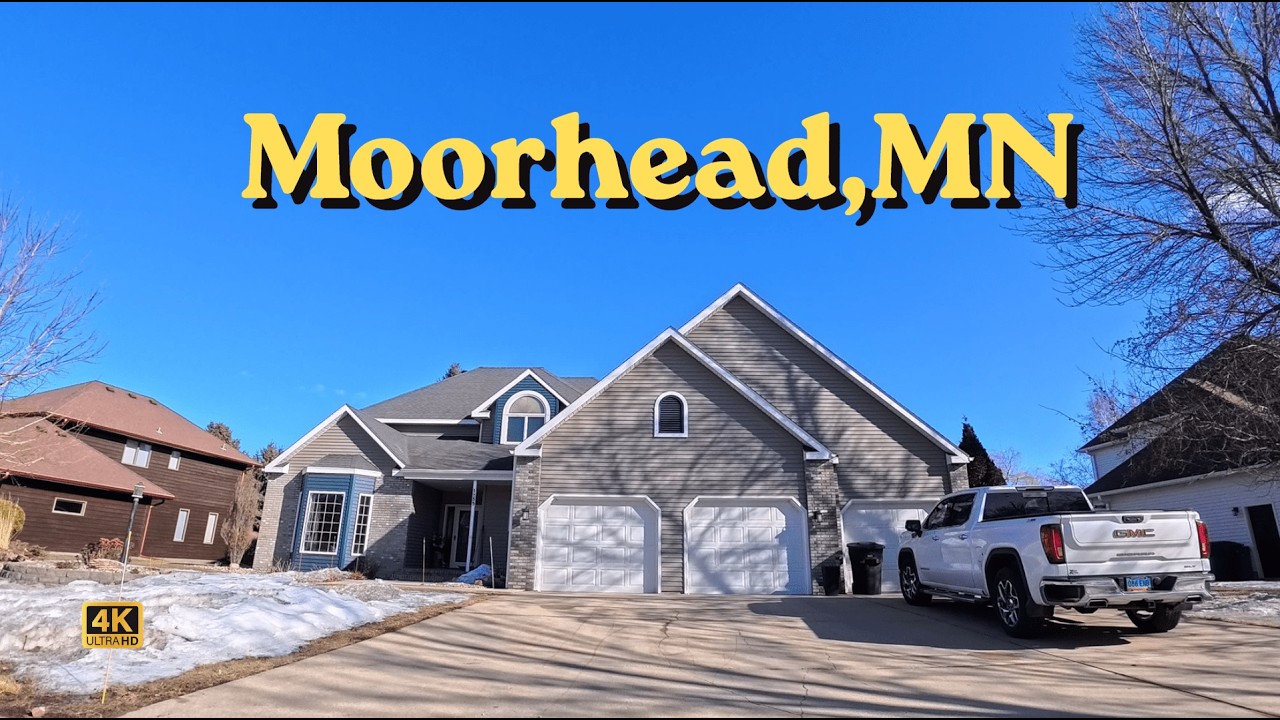 USA Driving Tour 4K | Grand Forks ND to Moorhead MN Full Route POV