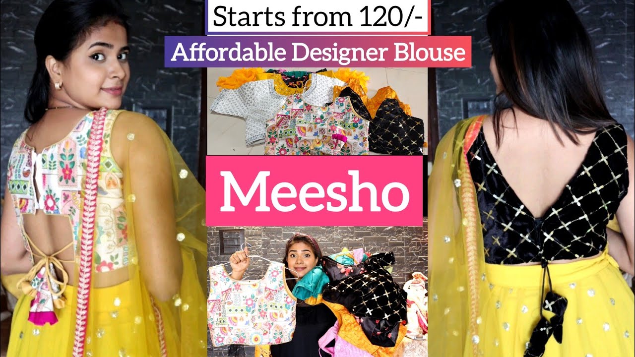 💚Huge Meesho blouse haul💜*Tryon* under 500/- readymade ब्लाउज |Designer affordable blouse ft. Meesho