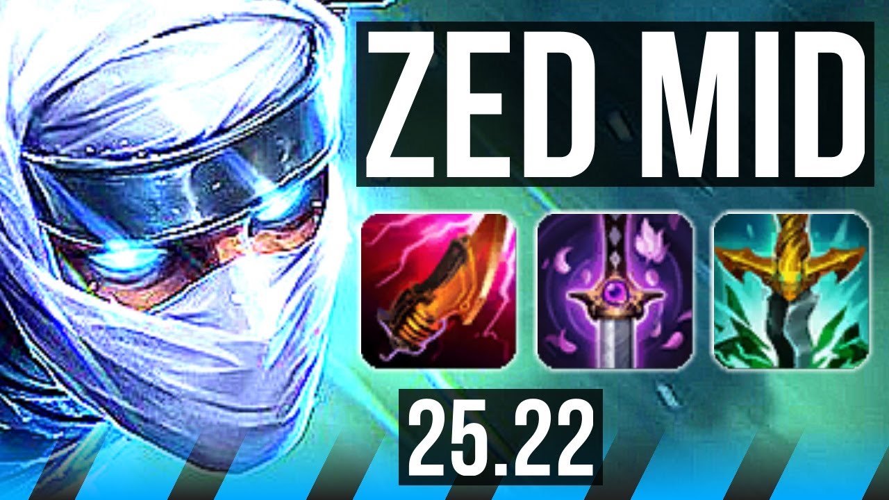 ZED vs HWEI (MID) | 9/0/5, 7 solo kills, Legendary | KR Master | 25.22
