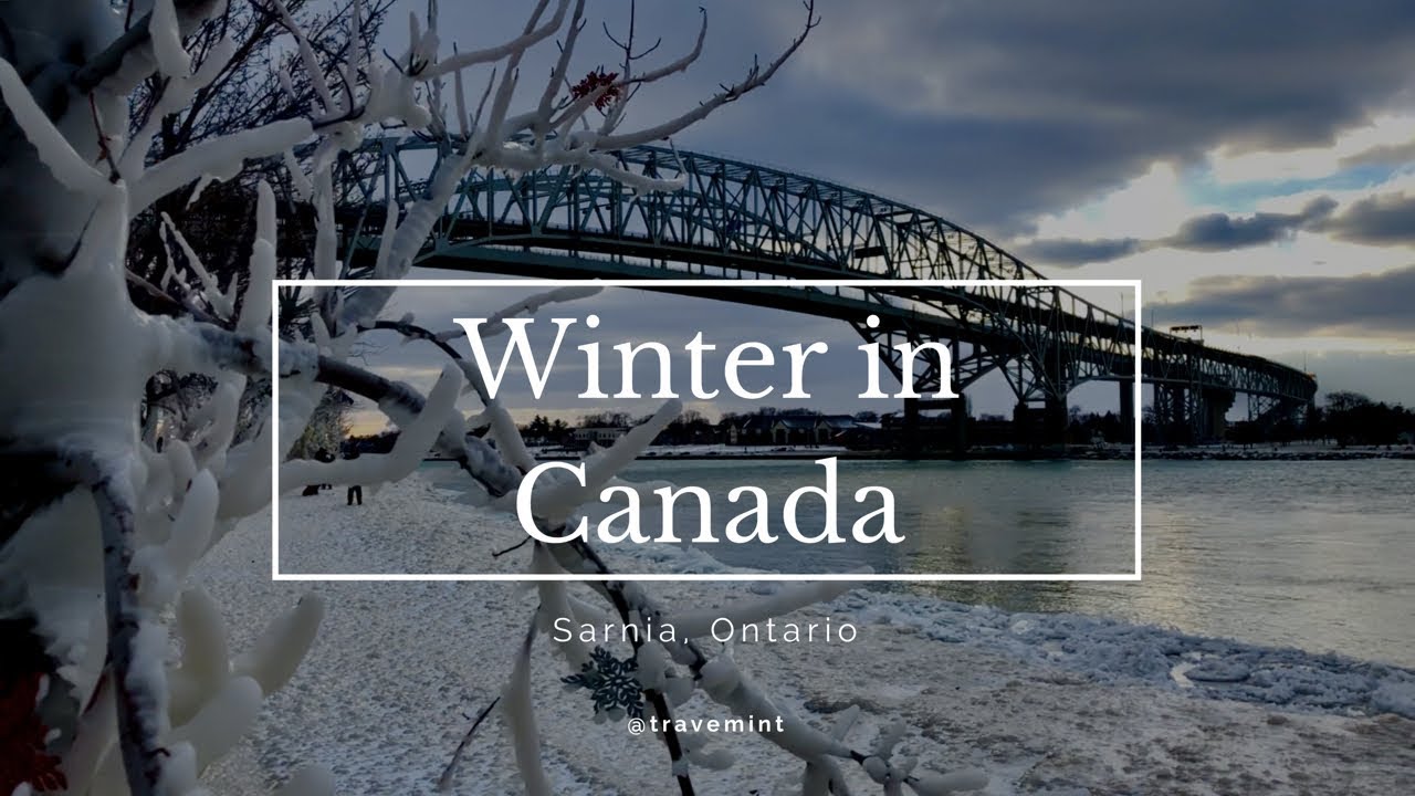 Winter in Canada Travemint 4K | Sarnia, Lambton County, Ontario Canada.