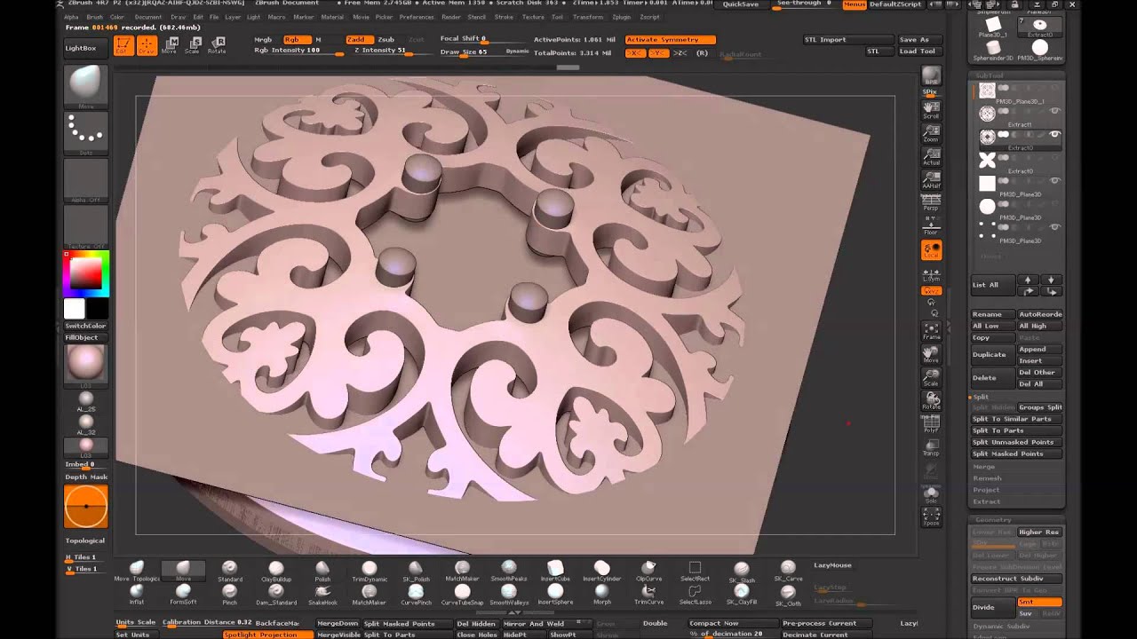 Zbrush Rosette Pendant by Nacho Riesco