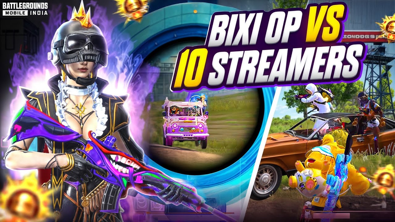 10 YouTubers Shocked by Bixi Op Skills & Reported 🔥 Bixi Op vs Streamers | BGMI