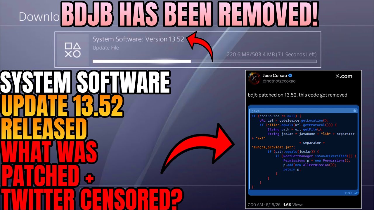 NEW PLAYSTATION 4 SYSTEM SOFTWARE UPDATE 13.52 RELEASED! ⚠️