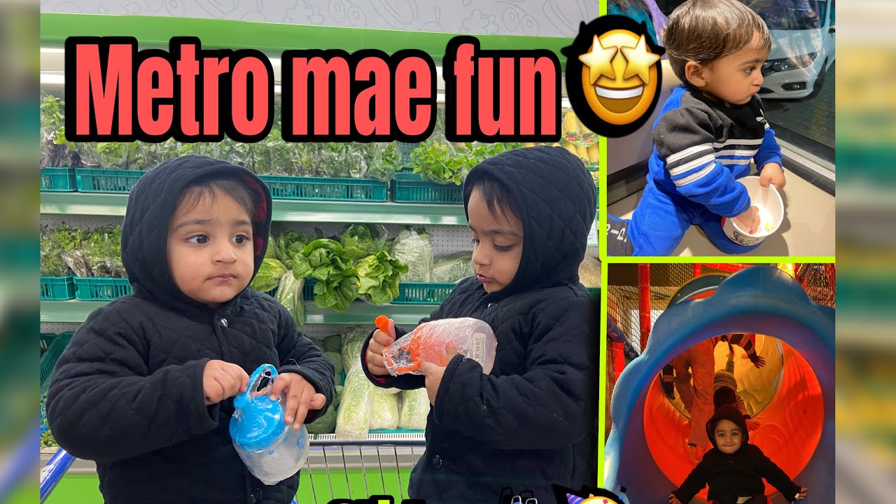 Metro ki sair 🤩 | fun in play area 🥳 mama ki chalaki 🤣 | Izhaan Rayyan