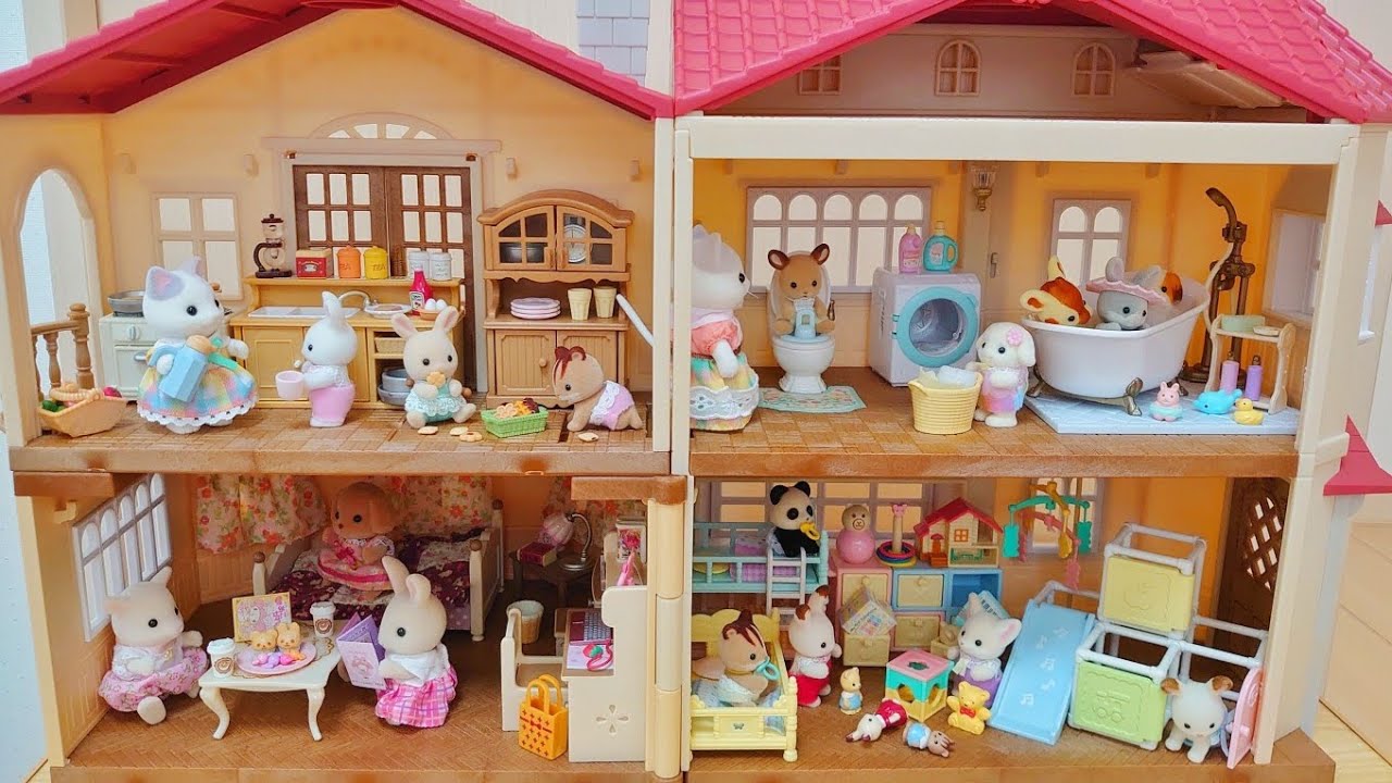 シルバニアファミリー 赤い屋根の大きなお家 シル活 リーメント sylvanianfamilies calicocritters 森林家族
