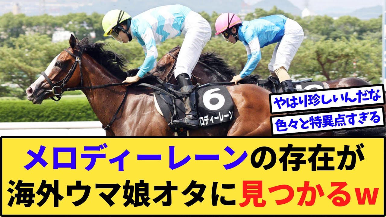 【朗報】メロディーレーン、海外ウマ娘ファンに見つかるwww
