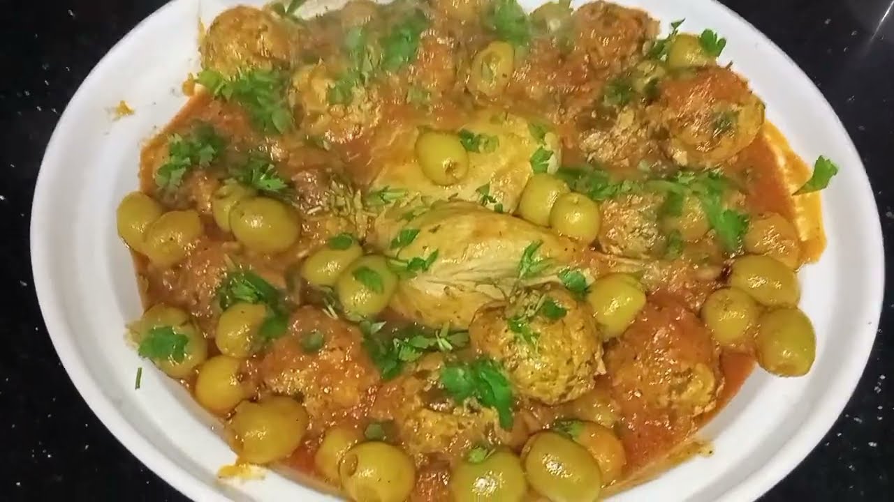 عجيجات السلق بدجاج مرحي و زيتون على طريقتي 😎